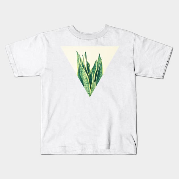 Snake Plant Kids T-Shirt by Cassia